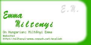 emma miltenyi business card