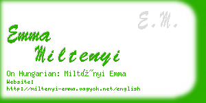 emma miltenyi business card
